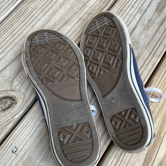 CONVERSE Sneakers- ALL STAR BLUE LOW TOP SNEAKER - UNISEX YOUTH size 3 - Picture 8 of 11